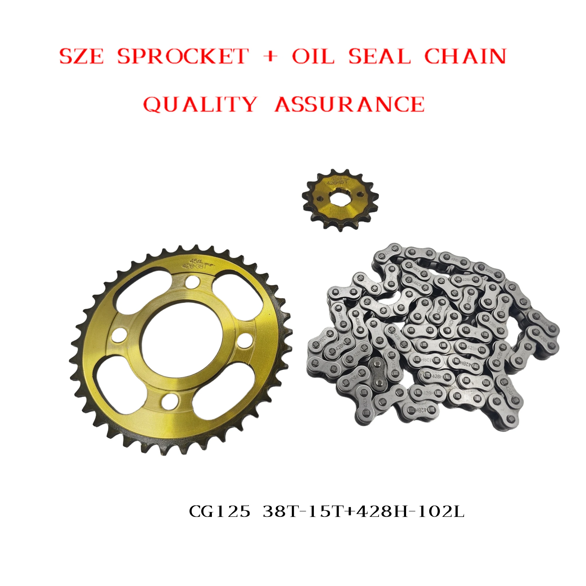 CG125 38T + 15T 428H-102L مجمو - مراجعة 428 Chain وسعره