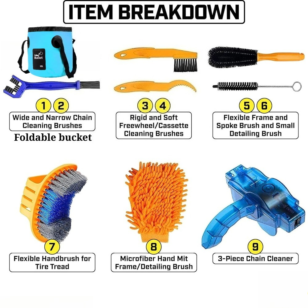 طقم تنظيف الدراجات الهوائية 9  - مراجعة Chain Sprocket Set وسعره